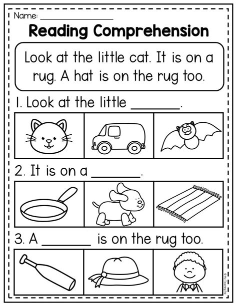 Free Preschool & Kindergarten Reading Comprehension Worksheets .